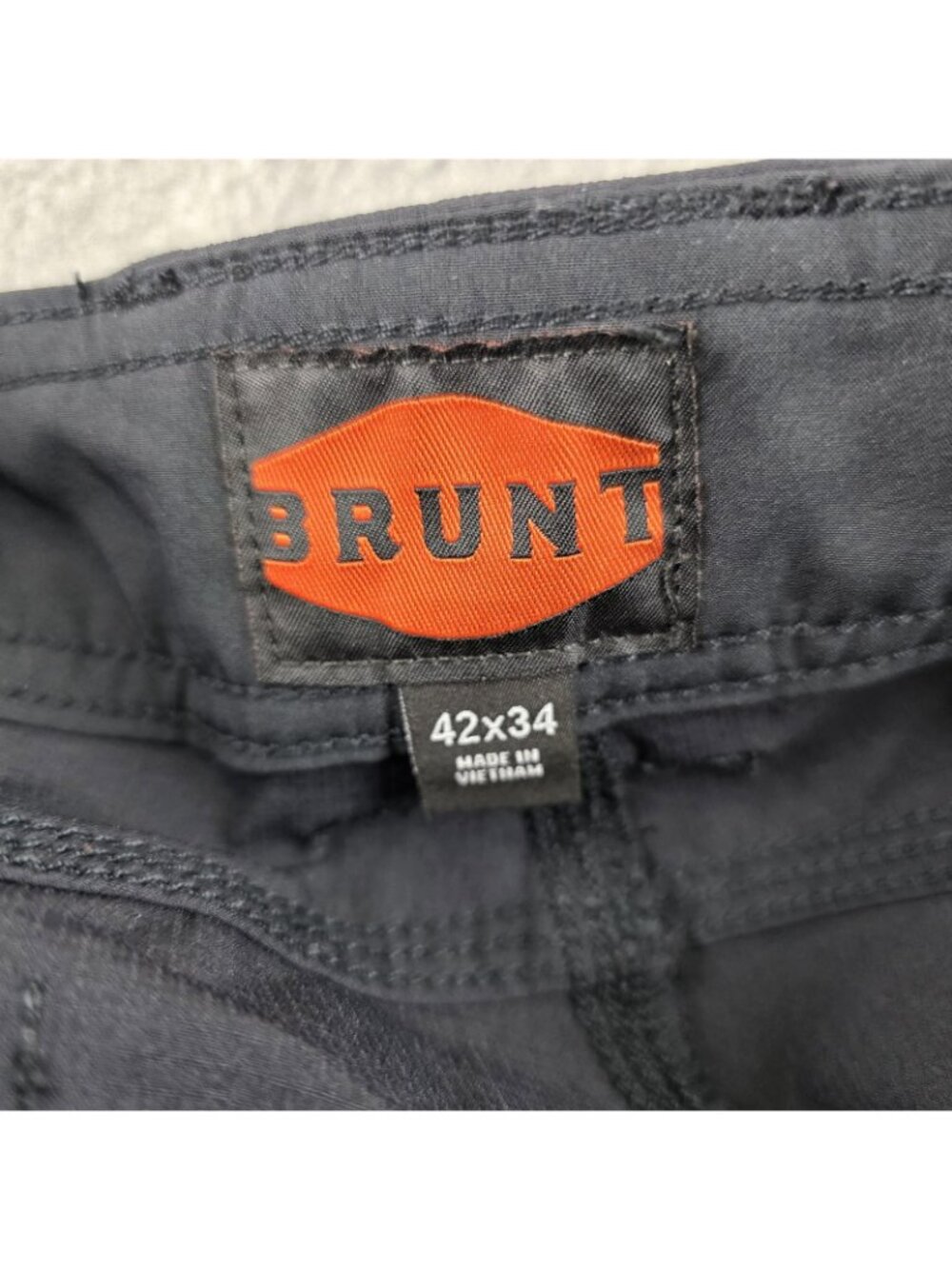 BRUNT Costello Pants Mens 42x34 Black Cargo Ripstop Work Tactical Stretch - Picture 5 of 10